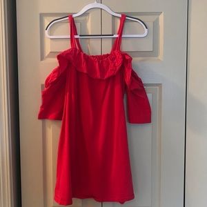Zara Red Ruffle Dress